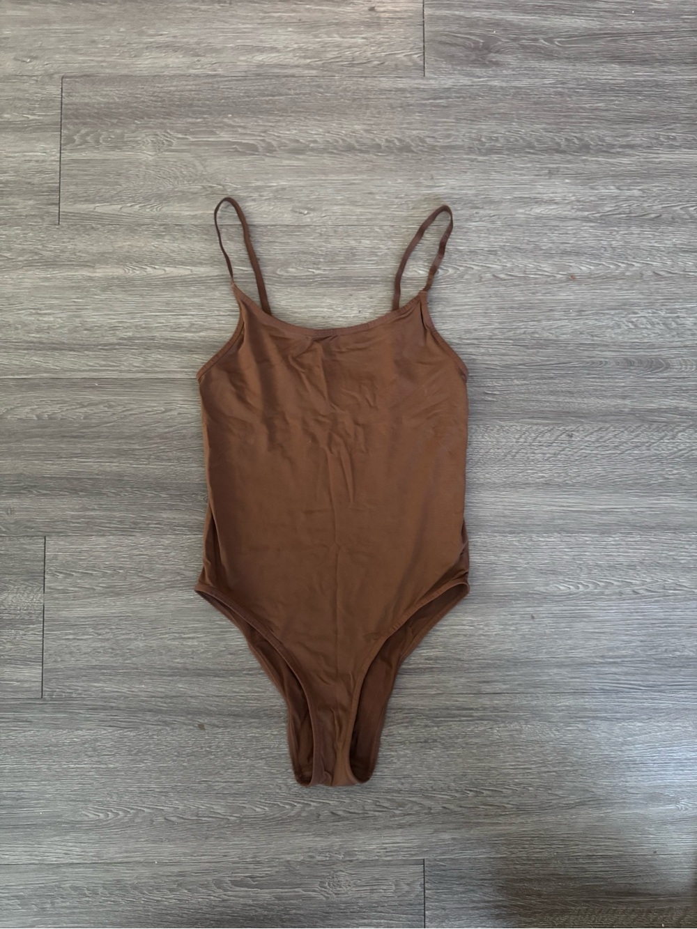 Savage X Fenty Brown Slim-Strap Bodysuit